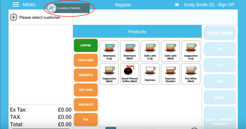 Loyalzoo running on SmartVolution Register