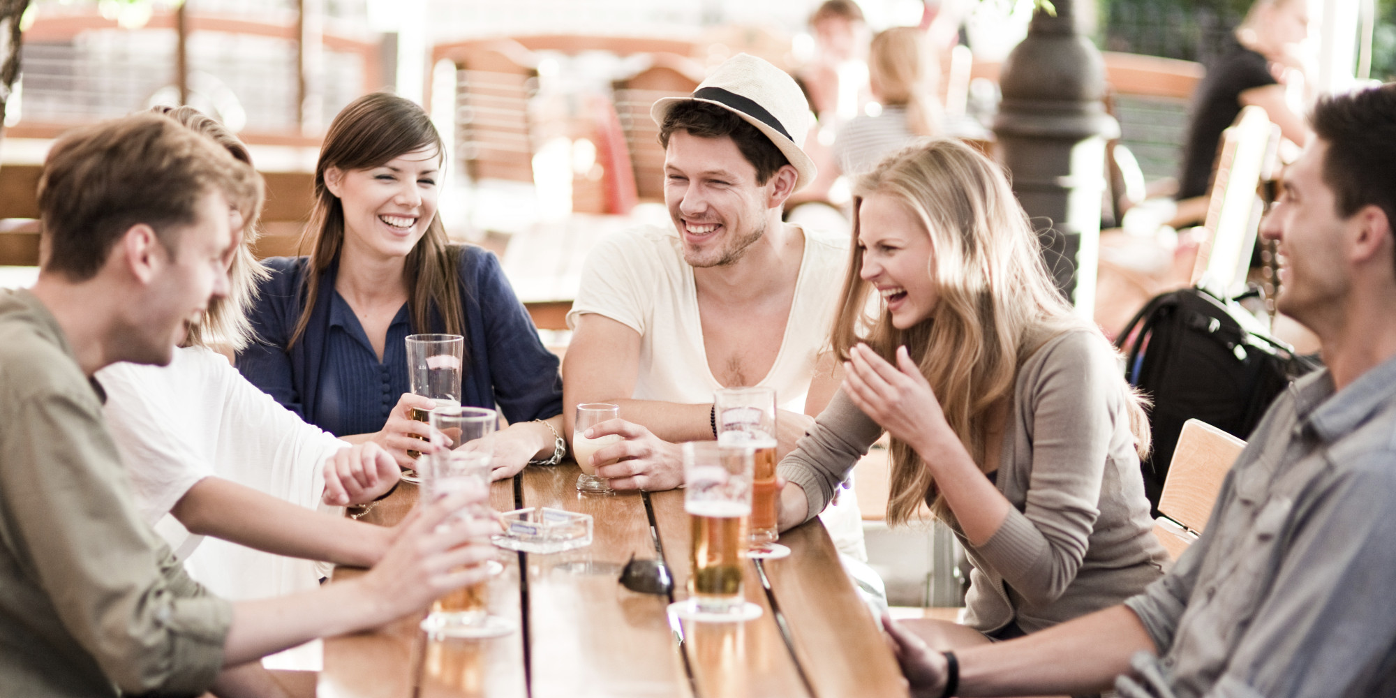 Friends having a drink